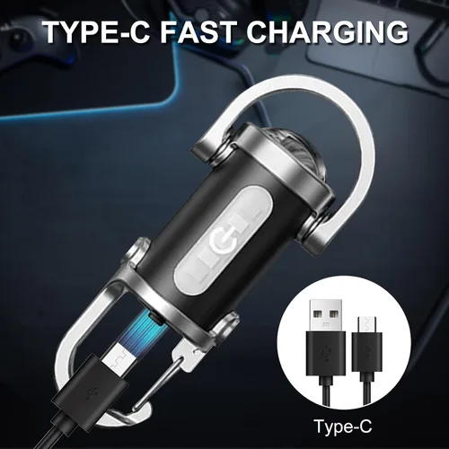 Miniatura 7 de Paquete de 2 Linternas Recargables para Llavero, Mini Linterna para Llavero EDC con 6 Modos de Luz Impermeable, Luz de Bolsillo Compacta COB