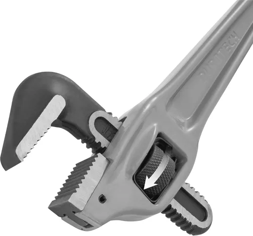Miniatura 4 de DURATECH Llave de tubo recta ajustable de 18 pulgadas de aluminio de servicio pesado, capacidad de 6,35 cm de mandíbula, llave de fontanería