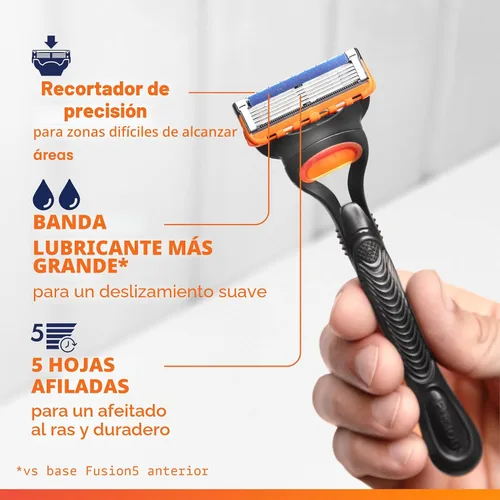 Miniatura 3 de Gillette Maquinilla de afeitar Fusion5 para hombre, mango + 1 repuesto de cuchilla de afeitar