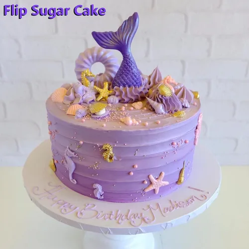 Miniatura 2 de Sakolla 4 piezas de moldes de silicona para fondant con tema marino, moldes de silicona en forma de cola de sirena, concha marina y estrella de mar
