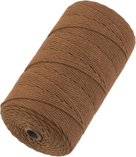 Miniatura 36 de Cuerda de macramé 4 mm x 328 yardas Natural Cuerda de algodón para macramé Cuerda de macramé colorida Cordón de algodón suave Suministros de macramé