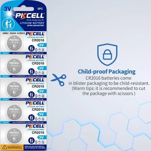 Miniatura 6 de PKCELL Paquete de 5 baterías CR2016 CR 2016 3V batería de litio