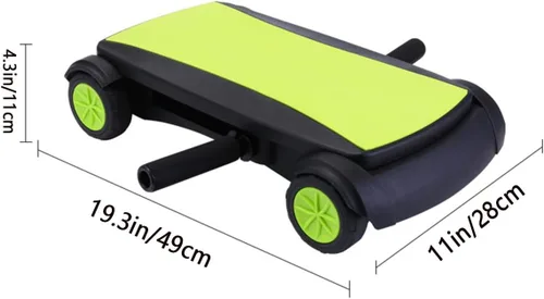 Miniatura 4 de 4d Ab Roller Board con 4 ruedas de rebote automático Rueda abdominal para entrenamiento de núcleo Ab Ejercicio Equipo con Rodillera