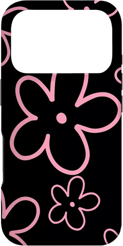 Miniatura 30 de Pink Black Flower Retro Modern Boho Floral Aesthetics Case for iPhone 17