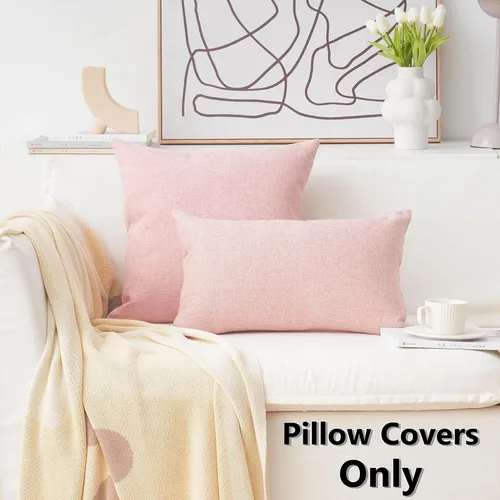 Miniatura 2 de Home Brilliant - Fundas de almohada de lino (2 unidades)