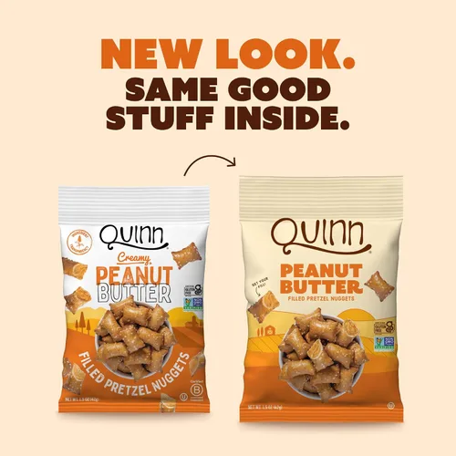 Miniatura 4 de Quinn Nuggets cremosos de pretzel rellenos de mantequilla de maní, hechos con ingredientes reales, sorgo de grano entero, sal marina, vegano, sin
