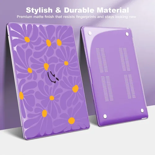 Miniatura 4 de Teryeefi Funda compatible con MacBook Air de 13 pulgadas M1 2021 2020 2019 2018 versión A2337 A2179 A1932 con Touch ID, carcasa rígida de plástico