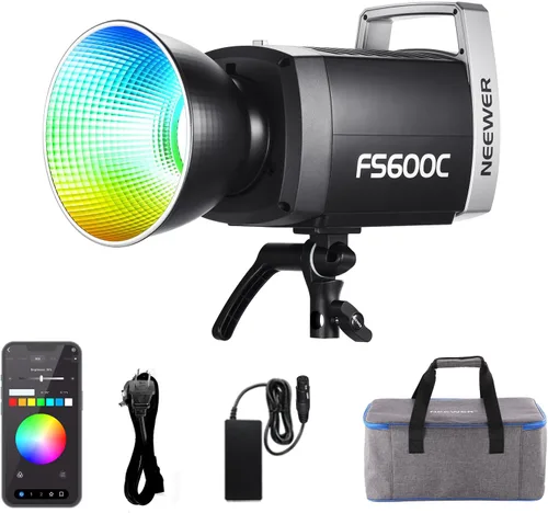 Miniatura 15 de NEEWER HB80C RGBWW - Luz de video LED con batería integrada de 72 Wh y carga rápida PD de 100 W, iluminación de salida continua COB Mini RGB de 80