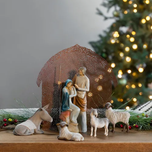 Miniatura 5 de Willow Tree The Holy Family - Juego completo de pesebre de 6 piezas en pequeña escala