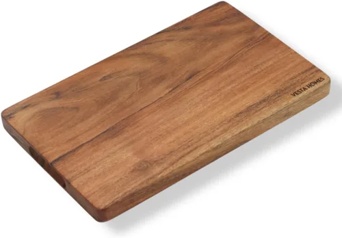 Miniatura 8 de Vesta Homes Tabla de cortar redonda de madera grande, tabla de cortar/servir, embutidos y tabla de queso para cocina, madera de acacia natural, 15 x