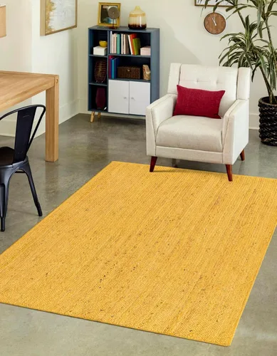 Miniatura 16 de Unique Loom Colección Jute Trenzado - Alfombra de área Dhaka (7' 1" x 10' Rectángulo, Blanco)