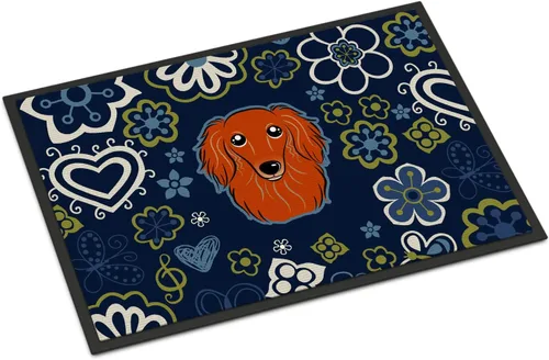 Miniatura 153 de Caroline's Treasures BB1616MAT - Tapete para puerta delantera de árbol de Navidad y sabueso afgano de 18 x 27 pulgadas, para interiores