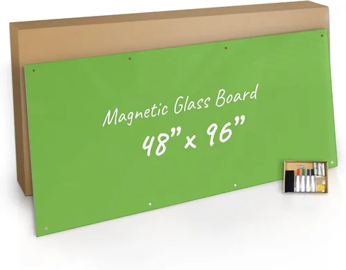 Miniatura 10 de Fab Glass and Mirror - Pizarrón magnético de vidrio con borrador, Negro