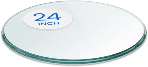 Miniatura 14 de Dulles Glass Superficie de Mesa de Vidrio Redonda de 12 Pulgadas - Templado - Superficie de Vidrio de 3/8 Pulgadas de Grosor, Pulido Plano Seguro