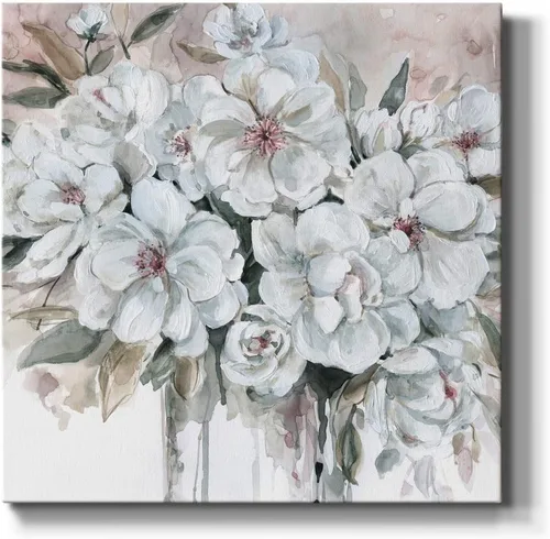 Miniatura 13 de WEXFORD HOME Cuadro Premium en Lienzo con Envoltura de Galería Floral Multicolor para Pared, Arte Abstracto Floral Romántico Moderno, Impresión