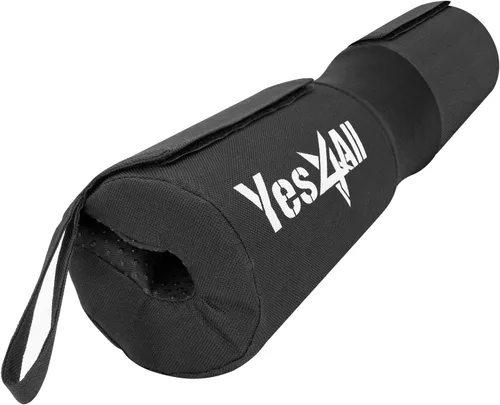 Yes4All Ergonomic Foam Bar Pad, Olympic Barbell Squat & Neck Pad for Squats, Hip Thrusts & Weight Lifting Bar Nuevo Negro