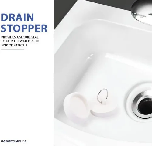 Miniatura 3 de Gadgetime USA Tapón de bañera de 4 piezas, cuatro tamaños, tapones de drenaje, para cocina, baño, bañera, fregadero y lavandería