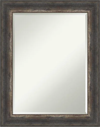 Miniatura 16 de Amanti Art Brown Wall Mirror 25x21 Bark Rustic Char Rectangle Bathroom Mirror for Wall Decor Living Room, Small Rustic Farmhouse Frame, Hangs