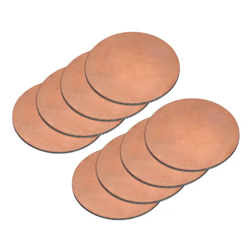 Miniatura 17 de uxcell Hoja de cobre puro, 4 piezas de 2 x 0.04 pulgadas, calibre 18 T2, placa redonda de metal de cobre para manualidades, reparaciones eléctricas