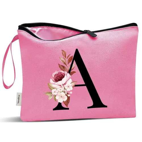 Miniatura 176 de Vavabox A-Z Bolsa de Maquillaje Personalizada, Regalos de Cumpleaños para Mujeres y Mamá, Regalos para la Mejor Amiga, Bolsa de Cosméticos