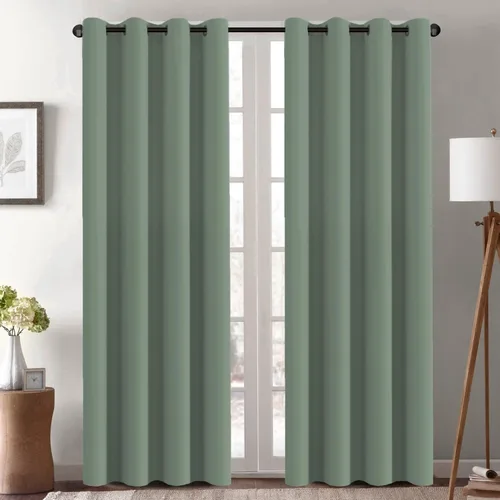 Miniatura 15 de H.VERSAILTEX - Cortinas blackout con aislamiento térmico y ojales en la parte superior, para patios, puertas correderas y división de habitaciones