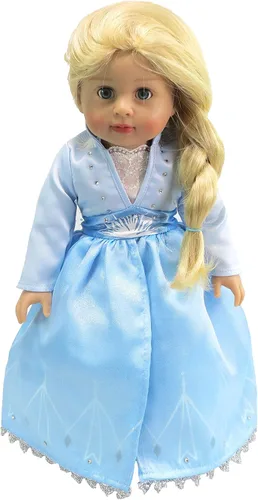 Miniatura 6 de American Fashion World Brown Princess Anna Frozen 2 - Traje inspirado para muñecas de 14 pulgadas Calidad premium y diseño moderno Ropa