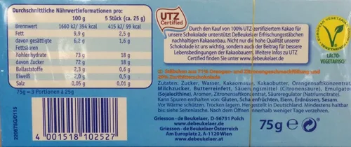 Miniatura 2 de De Beukelaer - Palitos de refrescos de limón naranja 2.65 oz (paquete de 10)