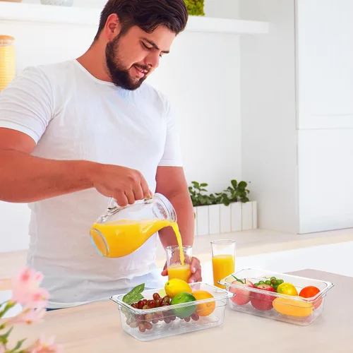 Miniatura 5 de Zubebe 6 unidades de estante de drenaje de plástico para tamaño bandeja de alimentos transparente rejilla de plástico acrílico bandejas de drenaje