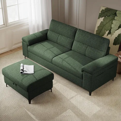 Miniatura 10 de Upvilla Sofá moderno de 71.25 pulgadas para sala de estar, sofás de asiento profundo con cojín de 8 pulgadas, cómodo sofá de amor de felpilla de 2