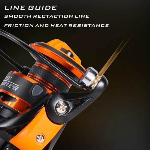 Miniatura 7 de Sougayilang Spinning Combo – 5.2:1 Gear Ratio, 15LB Drag, IM6 Graphite 2-Piece Rod, M/MH Power, Stainless Steel Guides for Bass, Walleye, Catfish