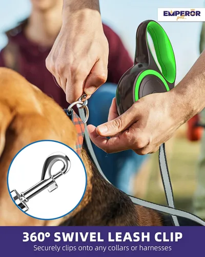Miniatura 5 de Emperor Pets BL16S - Correa retráctil de 16 pies para perros pequeños, hasta 44 libras, correa resistente retráctil de 16 pies, correas para perros
