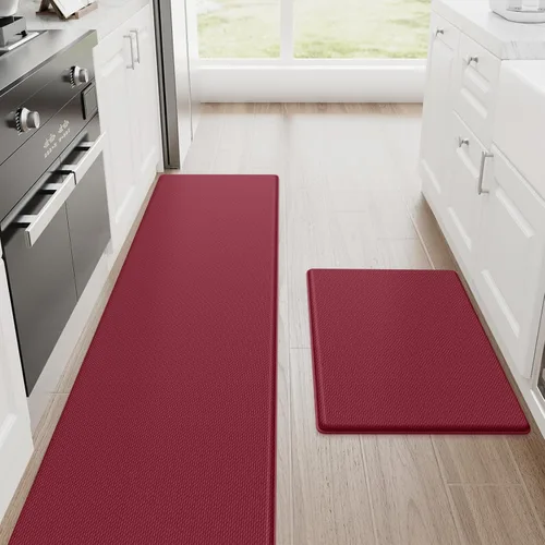 Miniatura 17 de StepRite Tapetes de cocina, 2 tapetes acolchados, antifatiga, para piso, de escritorio, antideslizante, impermeables, oficina, alfombras de 17.3 x