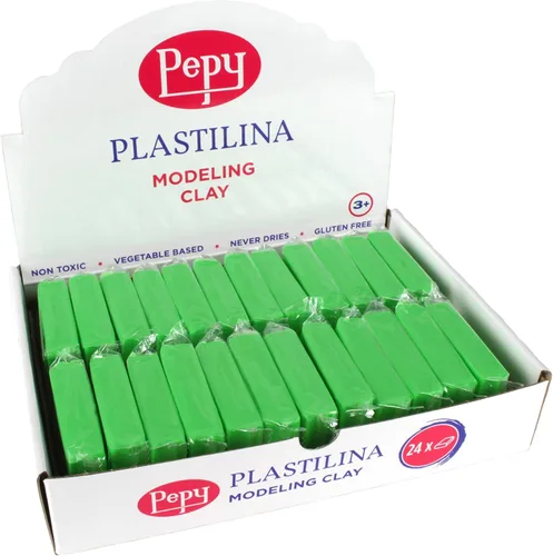 Miniatura 12 de Pepy Plastilina - Arcilla de modelado reutilizable y no secada; juego de 24 barras, 1.4 onzas cada una, perfecta para proyectos de arte y Azul claro