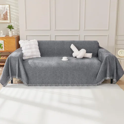 Miniatura 11 de OstepDecor Funda de Sofá de Chenilla, Fundas de Sofá Beige Lavables, Fundas de Sofá Seccional para Sofá en Forma de L, Funda Manta de Sofá, Fundas