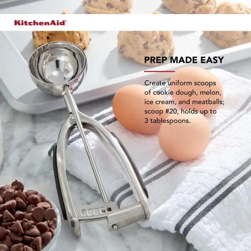 Miniatura 7 de KitchenAid Juego de 3 cucharas para masa de galletas, color negro