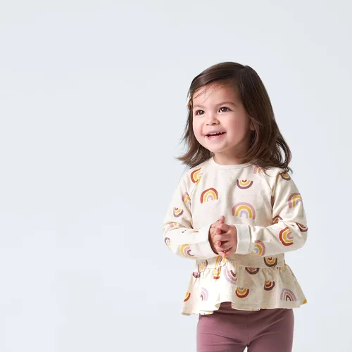 Miniatura 5 de Gerber Conjunto de 2 piezas con cintura peplum para bebés y niñas pequeñas
