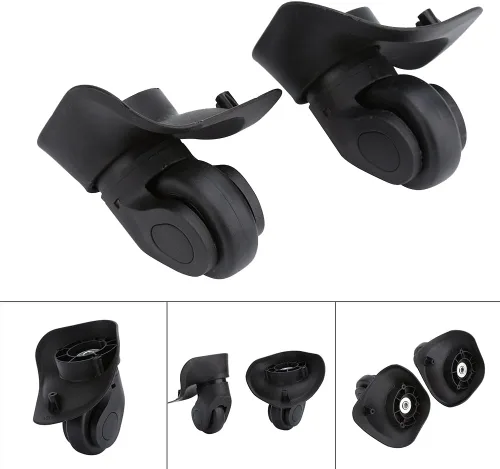 Miniatura 2 de Dilwe - Ruedas de repuesto para maleta de equipaje 2 pares de ruedas de PVC gran accesorio para maleta de equipaje W041-2 L