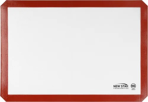 New Star Foodservice 36657 Lámina para hornear de silicona de grado comercial antiadherente, 14 x 20 pulgadas (tamaño de dos tercios)