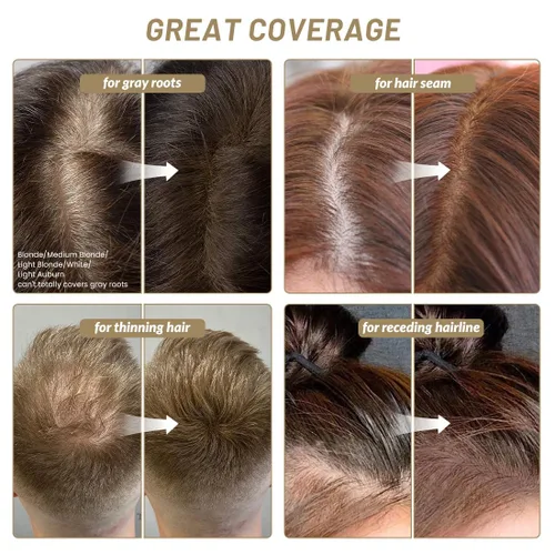 Miniatura 3 de Polvo de línea capilar instantáneo en polvo para sombra de línea capilar, cobertura de cabello gris, toque de cabello en polvo para cabello fino 3