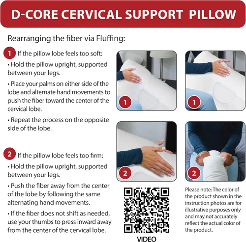 Miniatura 8 de Core Products D-Core - Almohada cervical para el cuello – Soporte ortopédico extra firme para molestias de cuello, personas que duermen de espalda