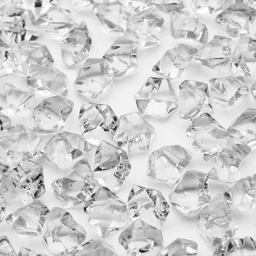 Miniatura 12 de PMLAND Rocas de hielo falsas transparentes – 550 piezas de gemas acrílicas grandes de color azul claro diamantes de plástico triturados, 3 libras