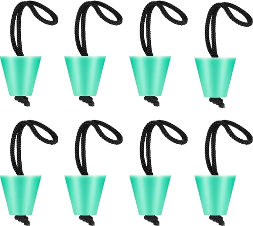 Miniatura 9 de Sumind Kit de tapones universales de silicona para botín de kayak de 1.57 pulgadas, 8 piezas, orificios de drenaje, tapón con cordón para sentarse