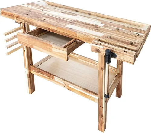 Miniatura 10 de Olympia Tools Banco de trabajo de madera de 48 pulgadas - Capacidad de peso de 330 libras Banco de trabajo de madera para garaje, taller y hogar