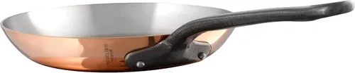 Mauviel M'Heritage M150CI - Sartén de cobre pulido y acero inoxidable con asas de hierro fundido, 11.81 pulgadas, fabricada en Francia