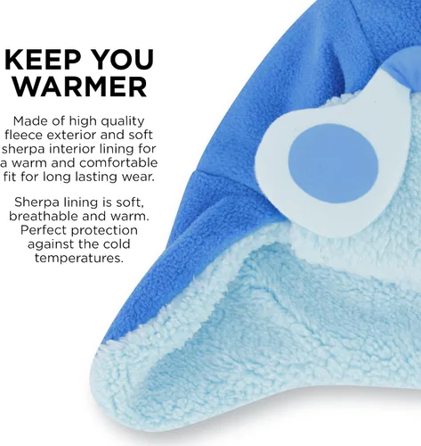 Miniatura 4 de Nickelodeon Juego de gorro y manoplas de invierno para niños, gorro Blue's Clues para niños de 2 a 4 años