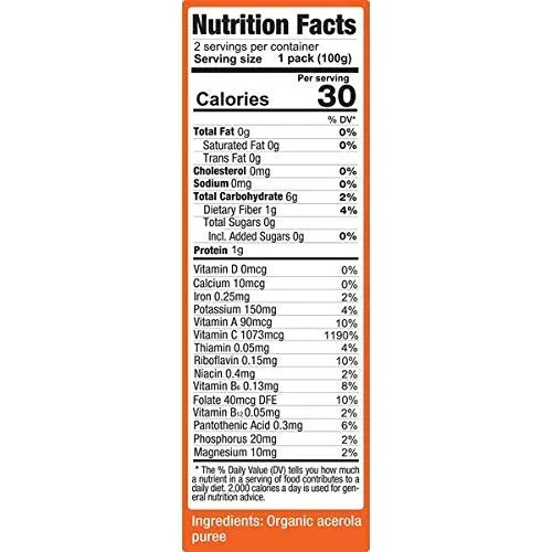 Miniatura 2 de Amafruits Acerola - Paquetes de batidos y cuencos de puré congelado puro y sin azúcar USDA Orgánico Certificado sin OMG Cero azúcar Apoyo a