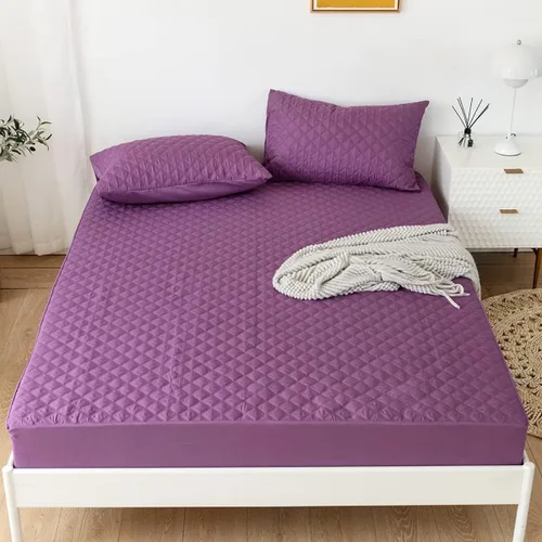 Miniatura 15 de jejeloiu Protector de colchón acolchado negro, 100% impermeable, transpirable, tamaño individual, protector de colchón de 14 pulgadas de profundidad
