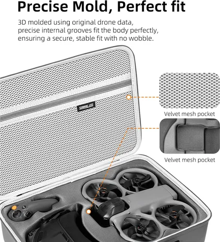 Miniatura 3 de Coyktonty Estuche de transporte para accesorios DJI Avata 360, bolsa de transporte portátil de PU para DJI Avata 360 Motion Fly More para RC Motion