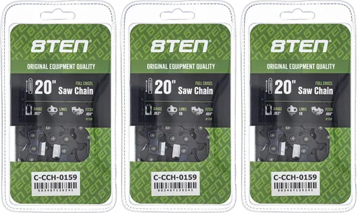 Miniatura 153 de 8TEN Cadena de motosierra semi cincel de 6 pulgadas .050 1/4 42 DL para Worx WG320 Black & Decker LLP120 (paquete de 3)