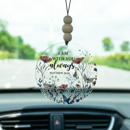 Miniatura 21 de Talataca Adorno plano 2D cristiano para automóvil y cuentas de madera, citas inspiradoras con cuentas, accesorios para espejo retrovisor, colgante 37